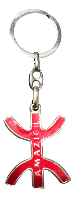 Amazigh Zeed Tifinagh Berber Red Keyring 