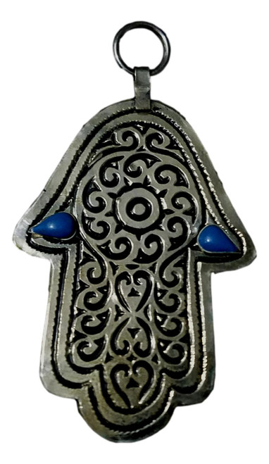 Handcrafted Moroccan Evil Eye Hamsa decoration Pendant Bl