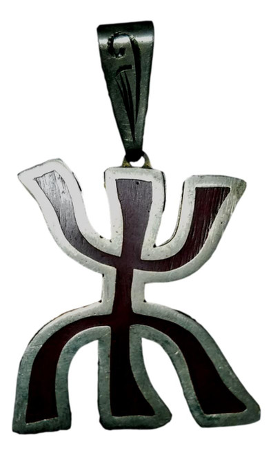 Handcrafted Amazigh Zeed Tifinagh Berber Inlaid Pendant 2S-3OP1-ODZ2