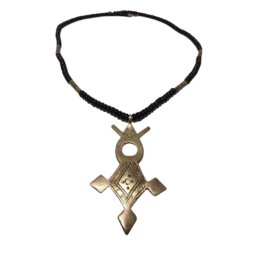 Tuareg Berber Cross Necklace - Handcrafted Traditional Ethnic Jewelry