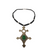 handcrafted African Tuareg Berber Cross Necklace red stone, Ethnic Jewelry