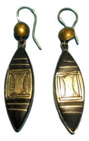 Handcrafted African Tuareg Berber Wooden Earrings  D8