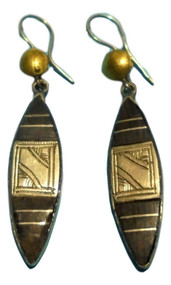 Handcrafted African Tuareg Berber Wooden Earrings  D9