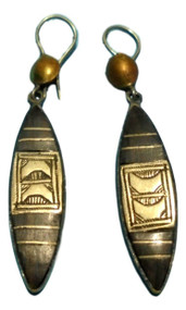 Copy of Handcrafted African Tuareg Berber Wooden Earrings  D10