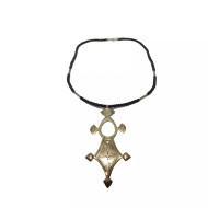 Handcrafted Tuareg Berber Cross Pendant - Traditional Ethnic Necklace