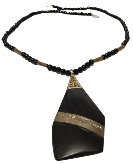 Handcrafted African Tuareg Berber Necklace Wooden Ethnic Tribal