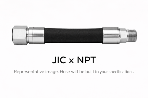 3/8" x 36" Hydraulic Hose JIC x NPT
