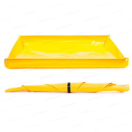 3' x 3' x 4'' Foldable Containment Tray (Yellow 22oz.)
