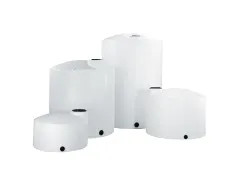 Norwesco 65 Gallon Plastic Vertical Liquid Storage Tank in White