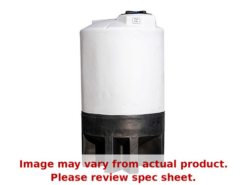 Norwesco 500 Gallon 30 Degree Plastic Cone Bottom Tank with Poly Stand in White