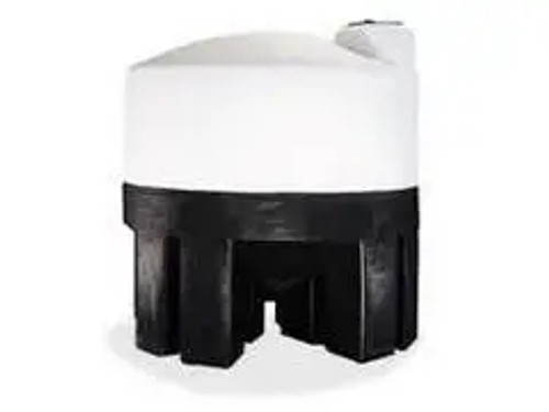 Norwesco 550 Gallon 20 Degree Plastic Cone Bottom Tank with Poly Stand in White Norwesco 550 Gallon 20 Degree Plastic Cone Bottom Tank with Poly Stand in White