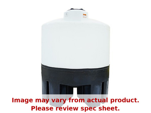 Norwesco 1050 Gallon 20° Plastic Cone Bottom Tank with Poly Stand in White