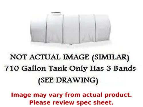 Norwesco 710 Gallon Plastic Horizontal Leg Tank with Bottom Drain