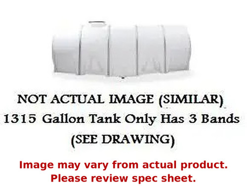 Norwesco 1315 Gallon Plastic Horizontal Leg Tank with Bottom Drain in White
