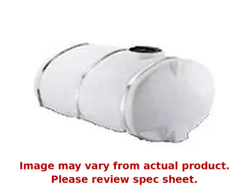 Norwesco 1600 Gallon Plastic Horizontal Elliptical Cradle Tank with Poly Baffle and Fittings in White