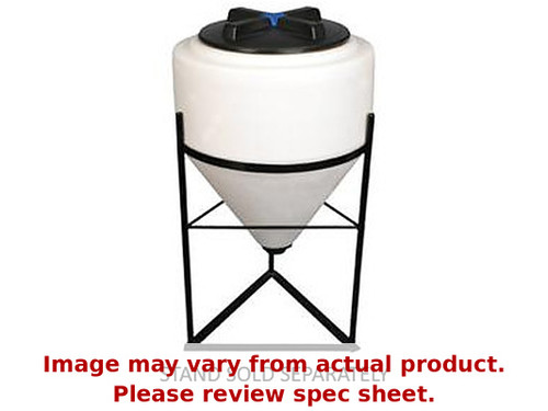 Norwesco 30 Gallon 57 Degree Plastic Cone Bottom Inductor Tank in White