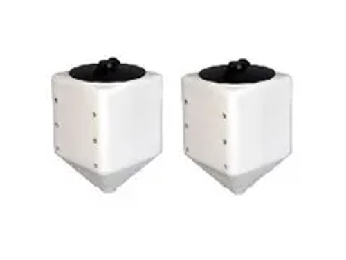 Norwesco 10 Gallon Plastic Cone Bottom Specialty Rinse Tank in White Norwesco 10 Gallon Plastic Cone Bottom Specialty Rinse Tank in White