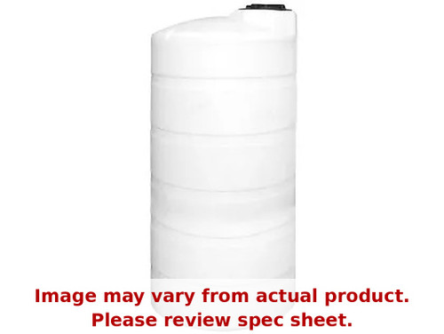 Norwesco 1250 Gallon Plastic Vertical Liquid Storage Tank with Fittings in White