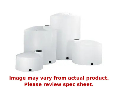 Norwesco 1295 Gallon Plastic Vertical Liquid Storage Tank in White