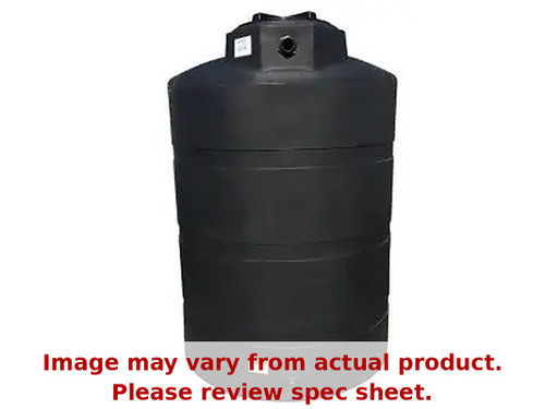 Norwesco 1000 Gallon Plastic Vertical Water Storage Tank in Black