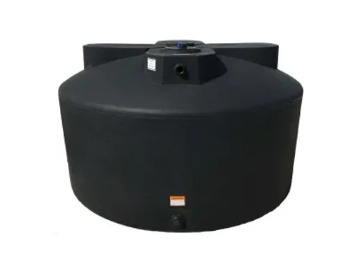 Norwesco 1075 Gallon Plastic Vertical Water Storage Tank in Black