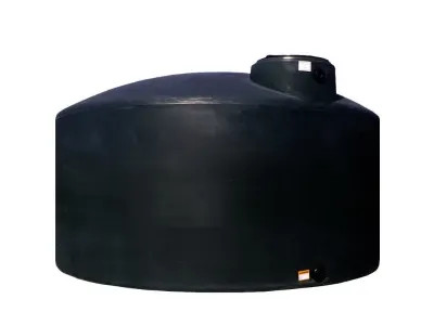 Norwesco 2000 Gallon Plastic Vertical Water Storage Tank in Black