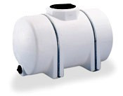 Norwesco 35 Gallon Plastic Horizontal Leg Tank in White