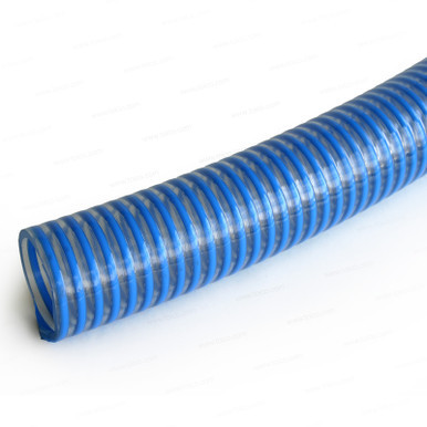 1 1/2'' Multi Purpose PVC Suction Hose-Clear and Blue