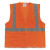 Zipper Safety Vest, Polyester Mesh, 2X-Large, Hi-Viz Orange