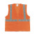 Zipper Safety Vest, Polyester Mesh, Large, Hi-Viz Orange
