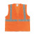 Zipper Safety Vest, Polyester Mesh, X-Large, Hi-Viz Orange