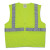 Zipper Safety Vest, Polyester Mesh, X-Large, Hi-Viz Lime Yellow