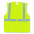 ANSI Class 2 Two-Pocket Zipper Mesh Safety Vest, Polyester Mesh, Large, Hi-Viz Lime Yellow