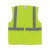 Zipper Safety Vest, Polyester Mesh, 2X-Large, Hi-Viz Lime Yellow