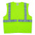 Zipper Safety Vest, Polyester Mesh, Large, Hi-Viz Lime Yellow