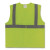 ANSI Class 2 Hook and Loop Safety Vest, Polyester Mesh, Large, Lime