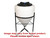 Norwesco 35 Gallon 45 Degree Plastic Cone Bottom Inductor Tank in White Steel Stand Sold Separetly Diameter 23""