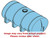 Norwesco 4035 Gallon Heavy Duty Light Blue Elliptical Leg Tank