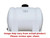 Norwesco 55 Gallon Plastic Horizontal Leg Tank in White