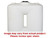 Norwesco 1000 Gallon Plastic Doorway Liquid Storage Tank in White