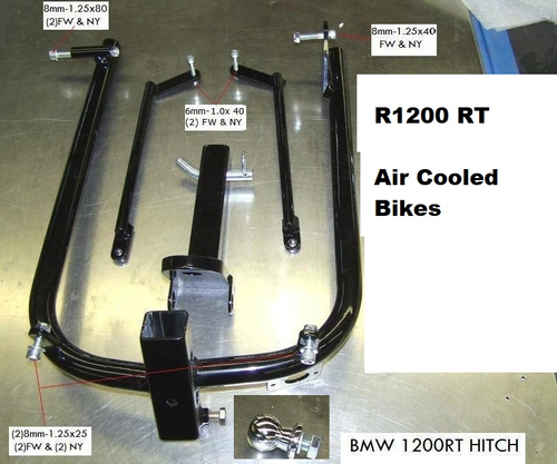 This hitch is for the 2005 to 2013 air-cooled R1200RT.