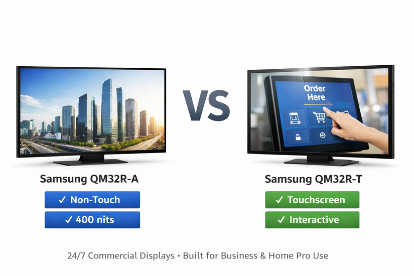 Samsung QM32R-A vs QM32R-T: Which 32″ Commercial Display Is Right for You?