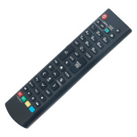 Remote control being used to adjust settings on a large LG digital signage display