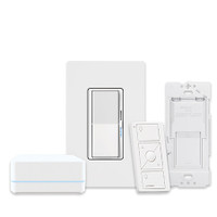 Lutron DVRF-BDG-1D Diva Smart Dimmer Switch Starter Kit for the Caséta System with Smart Hub and Pico Remote