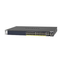 Netgear GSM4328PA M4300-28G-PoE+ 24x1G PoE+ Stackable Managed Switch with 2x10GBASE-T and 2xSFP+ (550W PSU)