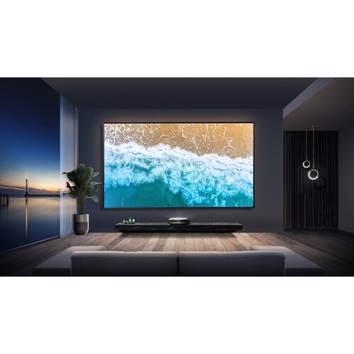 Hisense 120L9G TriChroma 3000-Lumen XPR 4K UHD Smart Laser DLP Projector & 120" Screen Bundle