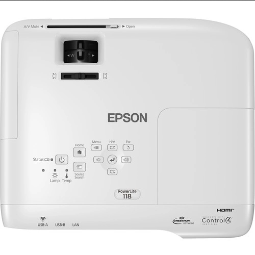 Epson PowerLite 118 3800-Lumen XGA 3LCD Projector - top pic