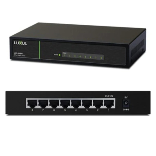 Luxul AGS-1008M AV Series 8-port Gigabit switch with PoE Luxul AGS-1008M AV Series 8-port Gigabit switch with PoE