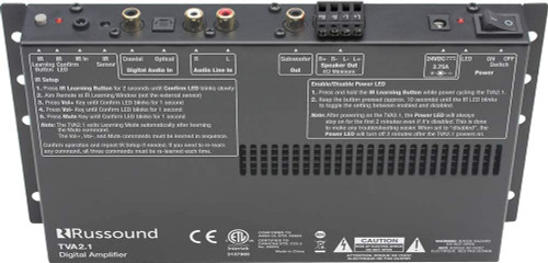 Russound TVA21 - 2-Channel TV Amplifier Russound TVA21 - 2-Channel TV Amplifier
