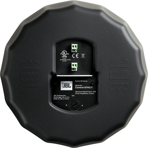 JBL Professional C67HC/T 6.5-Inch Narrow 75° Coverage High Ceiling Hanging Pendant Speaker, Black JBL Professional C67HC/T 6.5-Inch Narrow 75° Coverage High Ceiling Hanging Pendant Speaker, Black